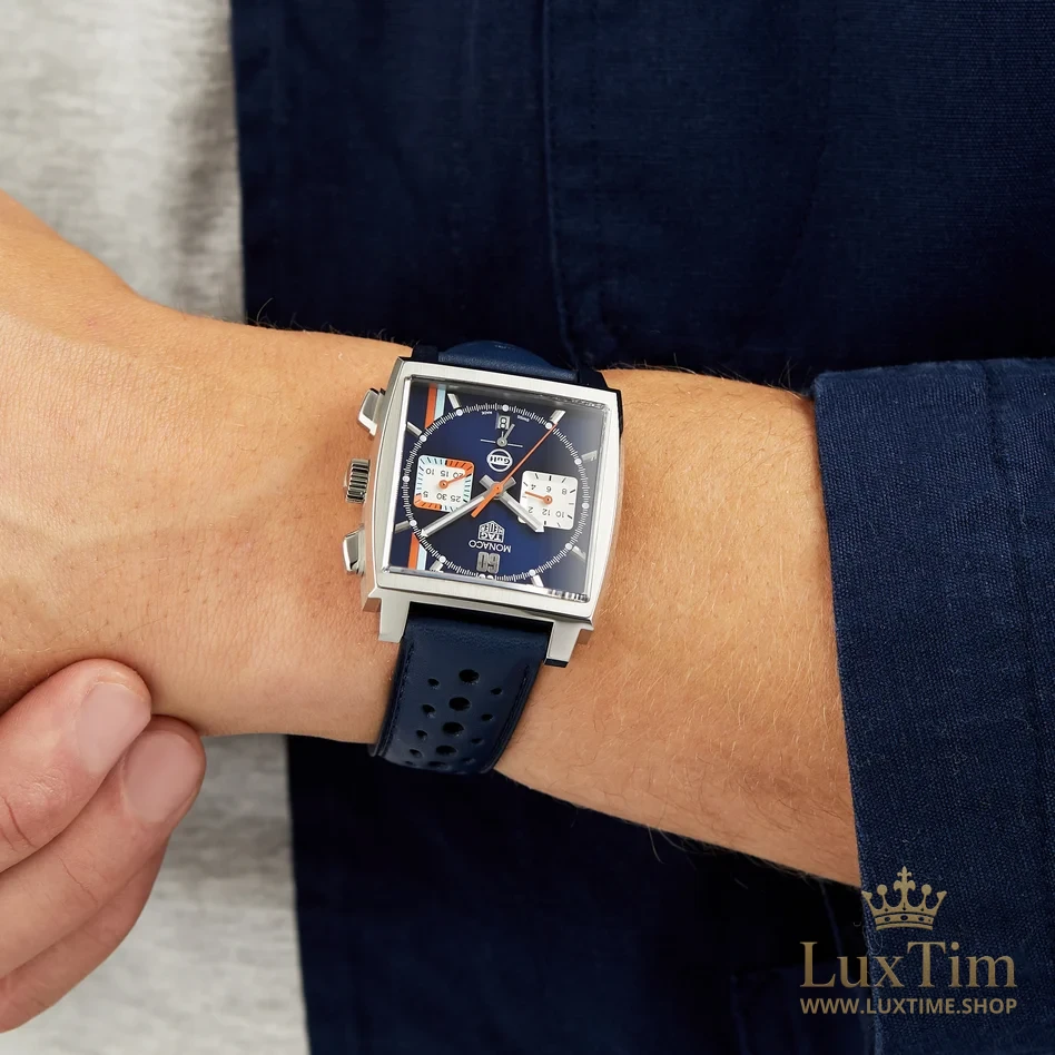 TAG Heuer Monaco Montre Automatique 39 mm CBL2115 Cadran Bleu