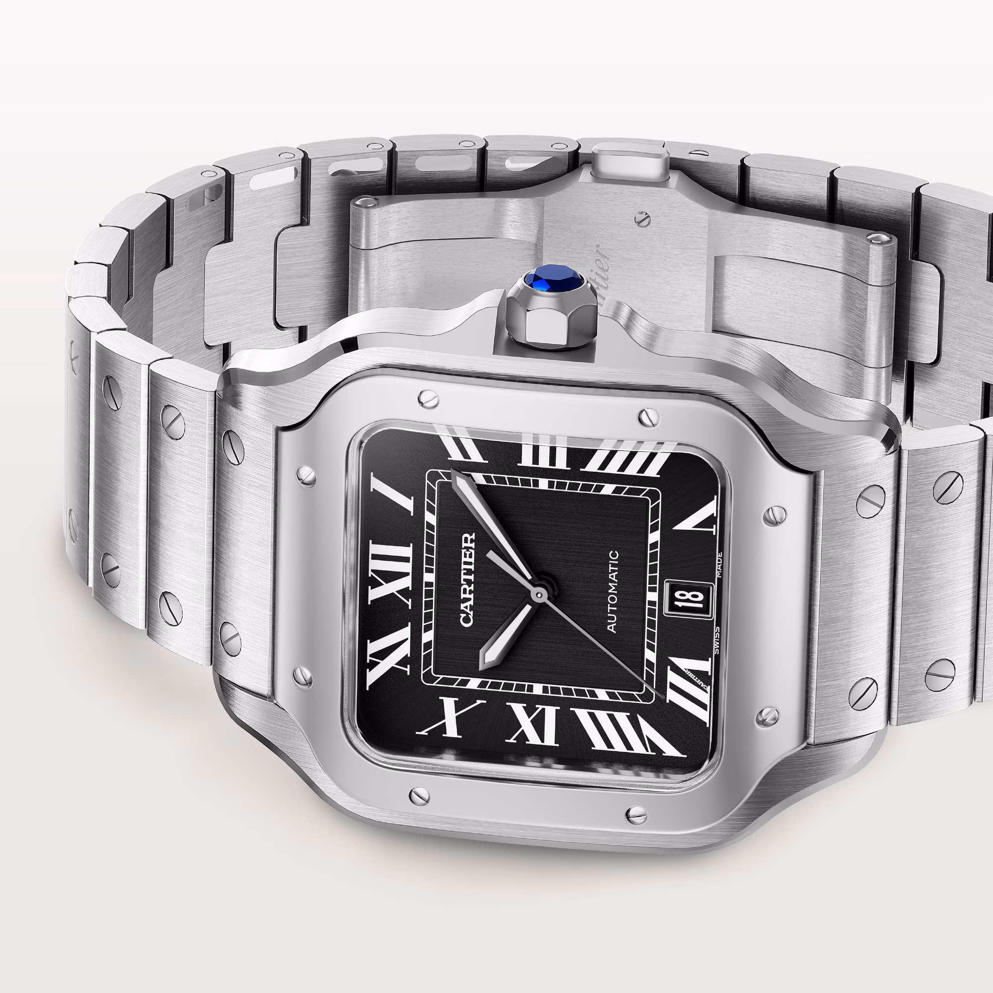 Cartier Santos Montre Automatique 39.8 mm Cadran Bleu