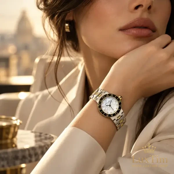 Bvlgari Bvlgari Montre Bicolore Cadran Blanc nacré – vue 2
