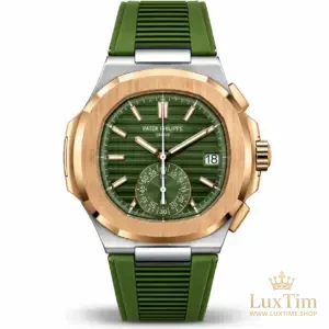 Patek Philippe Nautilus Montre Cadran Vert Or rose – vue 1