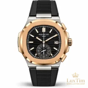 Patek Philippe Nautilus Montre Bicolore Cadran Noir – vue 1