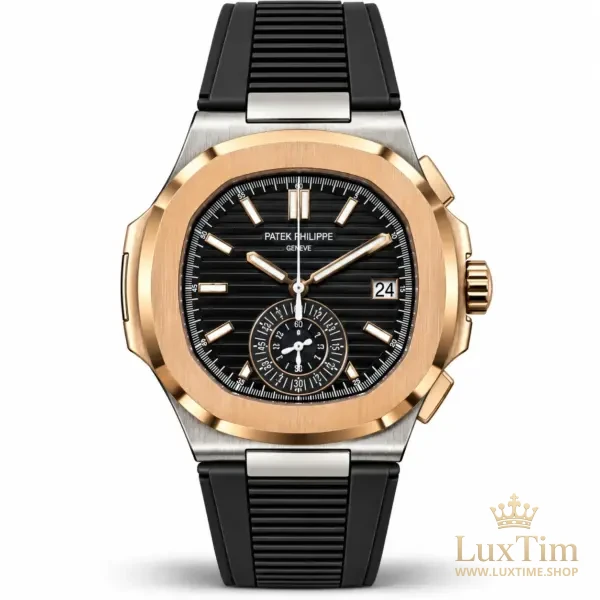 Patek Philippe Nautilus Montre Bicolore Cadran Noir – vue 1