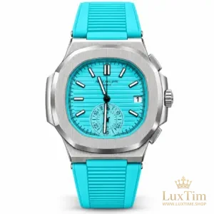 Patek Philippe Nautilus Chronographe Montre Cadran Turquoise – vue 1