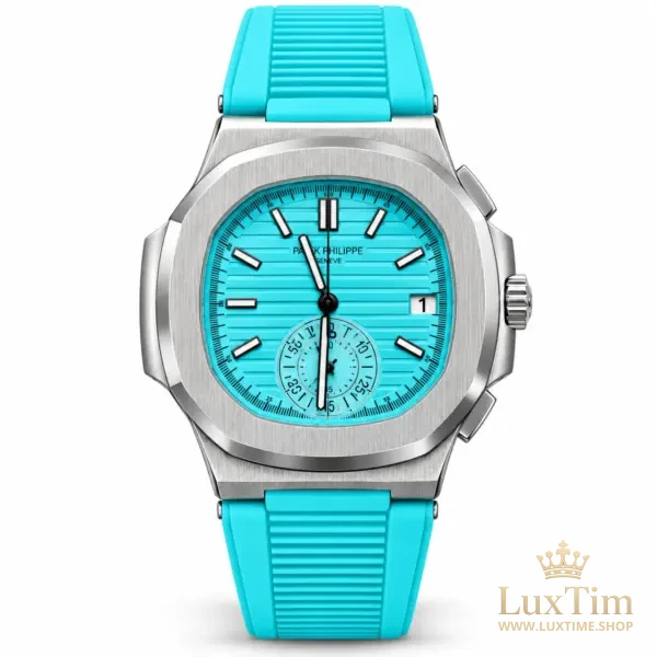 Patek Philippe Nautilus Chronographe Montre Cadran Turquoise – vue 1