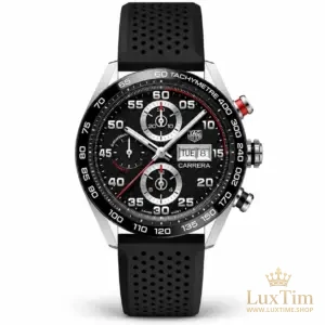 TAG Heuer Carrera Montre Automatique 44 mm CBN2A1AA Cadran Noir Bracelet Caoutchouc