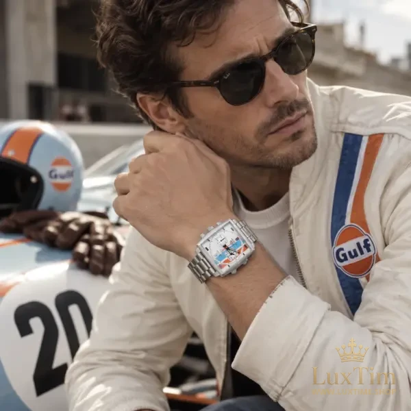 TAG Heuer Monaco Gulf Montre Automatique 39 mm CAW218G Cadran Argenté – vue 2