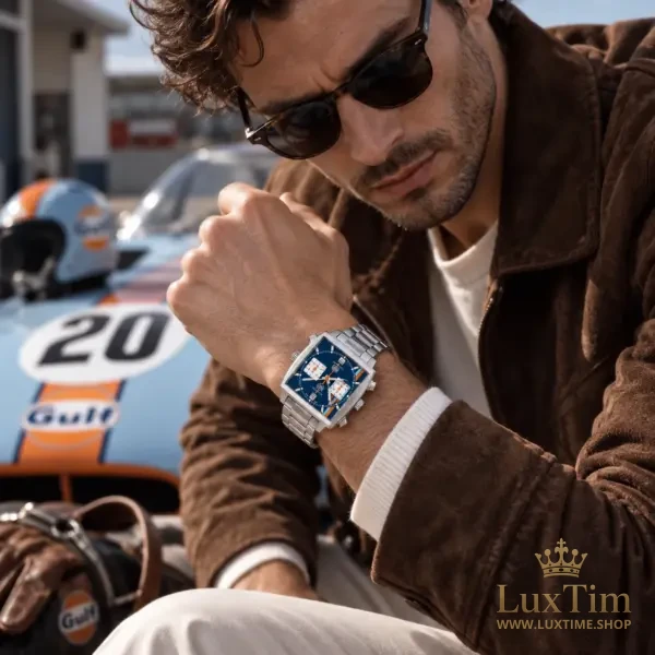 TAG Heuer Monaco Gulf Montre Automatique Cadran Bleu – vue 2