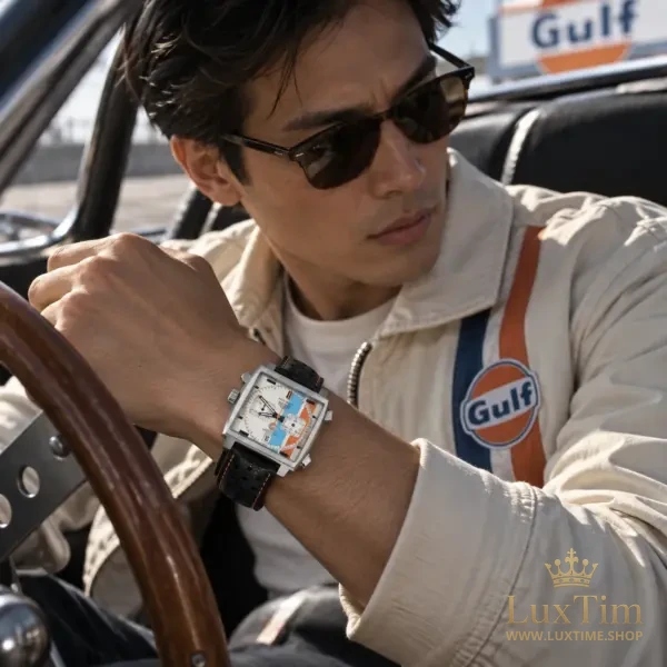 TAG Heuer Monaco Gulf Montre Automatique 39 mm CAW211R Cadran Noir – vue 2