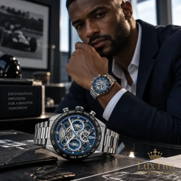 TAG Heuer Carrera Montre Automatique 44 mm CBU2081 Cadran Bleu – vue 2