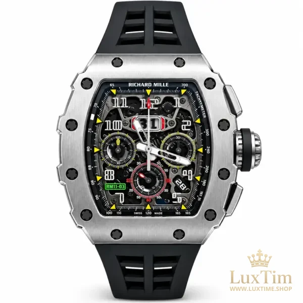 Richard Mille RM 011 Montre Automatique 44 × 49 mm RM11-03 Bracelet Caoutchouc Noir – vue 1