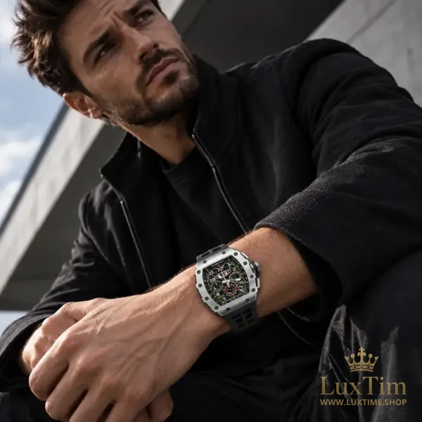 Richard Mille RM 011 Montre Automatique 44 × 49 mm RM11-03 Bracelet Caoutchouc Noir – vue 2