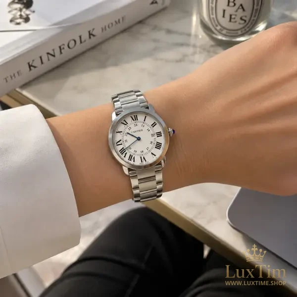 Cartier Ronde Solo Montre Quartz 36 mm W6701005 Cadran Blanc – vue 2