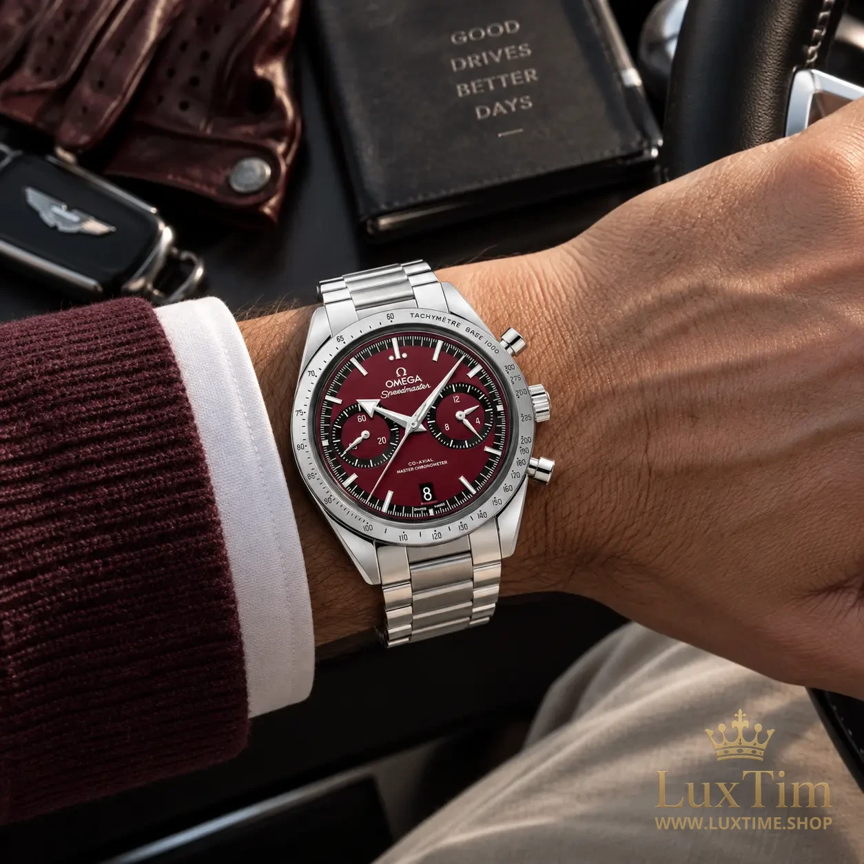 Omega Speedmaster Montre à remontage manuel 40.5 mm 332.10.41 Cadran Rouge