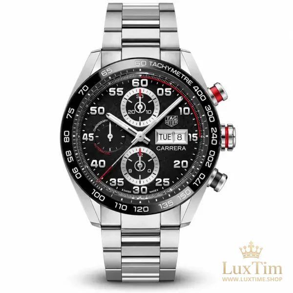 TAG Heuer Carrera Montre Automatique 44 mm CBN2A1AA Cadran Noir Bracelet Acier – vue 1
