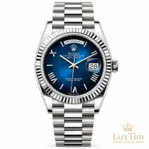 Rolex Day-Date Montre Automatique 40 mm 128239 Cadran Bleu