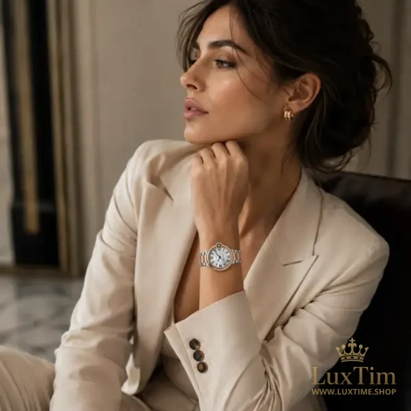 Cartier Ballon Bleu de Cartier Montre Automatique 36 mm Cadran Argenté – vue 2