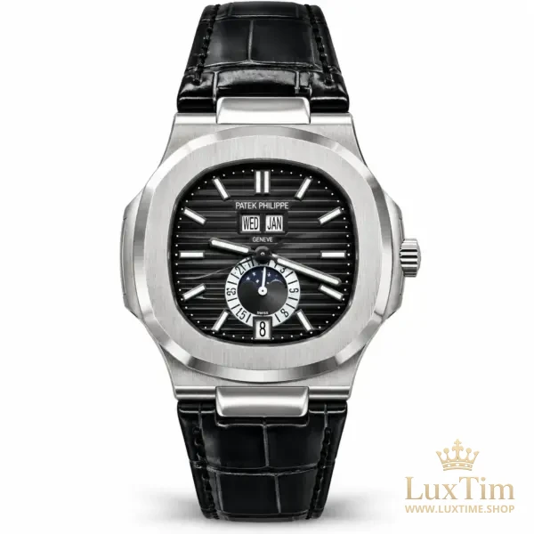 Patek Philippe Nautilus Montre Automatique 40.5 mm 5726 Cadran Noir Bracelet Cuir Noir – vue 1