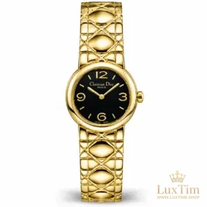 Dior Montre Cadran Noir Or jaune