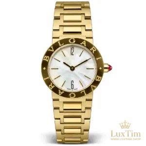 Bvlgari Bvlgari Montre Cadran Nacré Bracelet Or Jaune