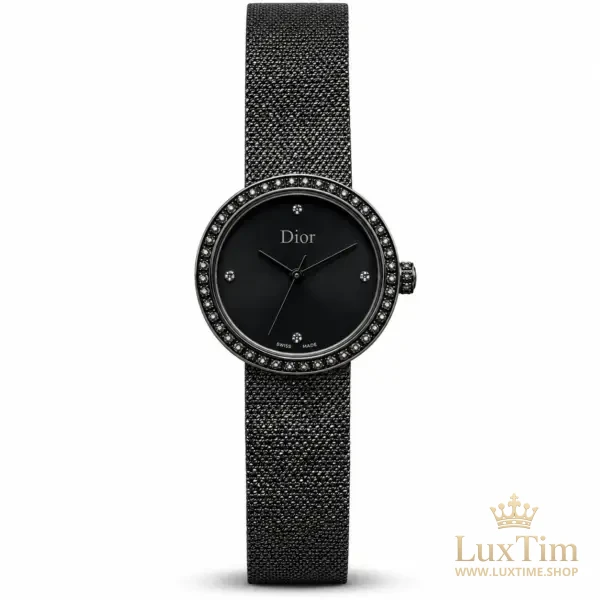 Dior Montre Cadran Noir Bracelet Noir – vue 1