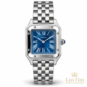 Cartier Santos Montre Quartz Cadran Bleu Réplique – vue 1