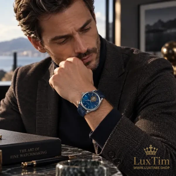 Patek Philippe Tourbillon Montre Cadran Bleu – vue 2