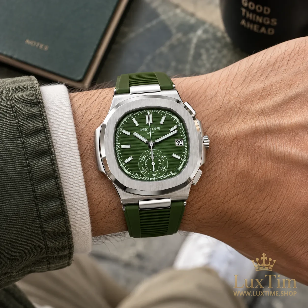 Patek Philippe Nautilus Chronographe Montre Cadran Vert