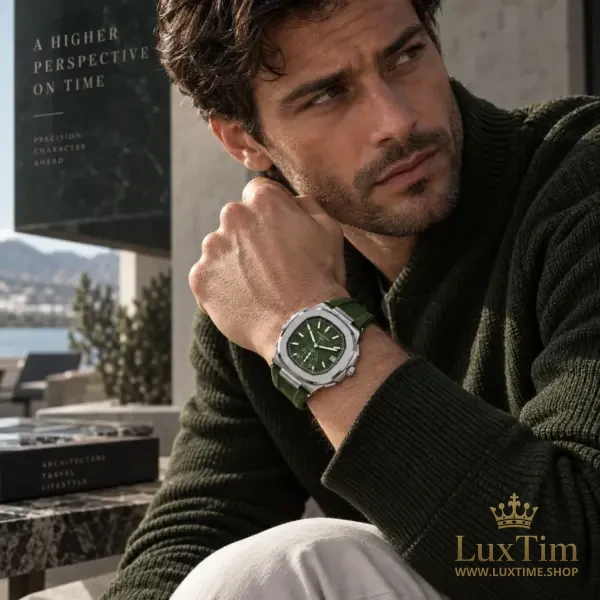 Patek Philippe Nautilus Chronographe Montre Cadran Vert – vue 2