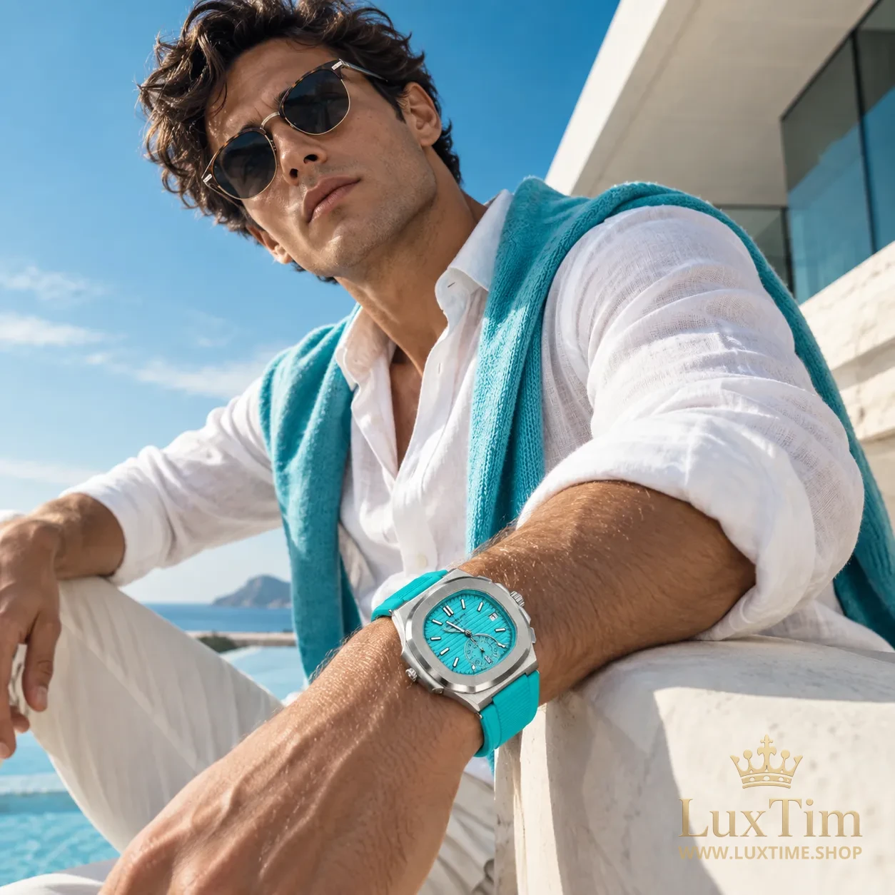 Patek Philippe Nautilus Chronographe Montre Cadran Turquoise