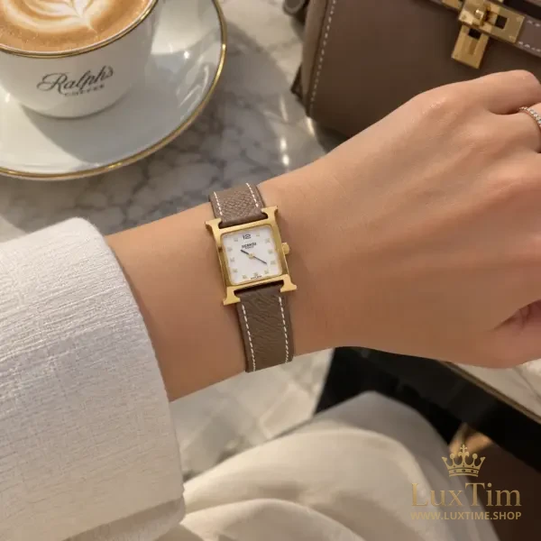 Hermès Heure H Montre Cadran Blanc – vue 2