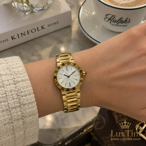 Bvlgari Bvlgari Montre Cadran Nacré Bracelet Or Jaune – vue 2