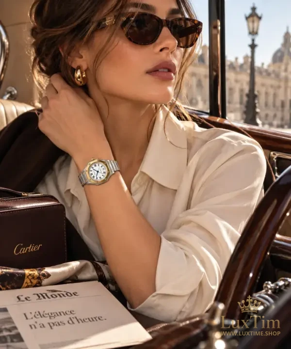 Cartier Santos Montre Automatique 30 mm 29662 Cadran Blanc – vue 2