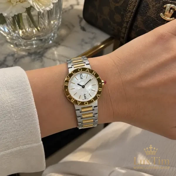 Bvlgari Bvlgari Montre Bicolore Cadran Nacré Acier / Or jaune – vue 2