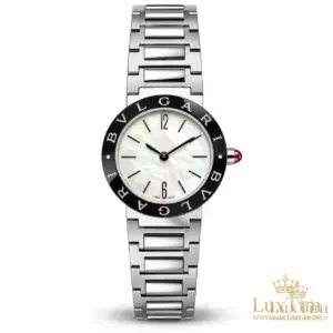 Bvlgari Bvlgari Montre Cadran Nacré Acier Lunette Noire