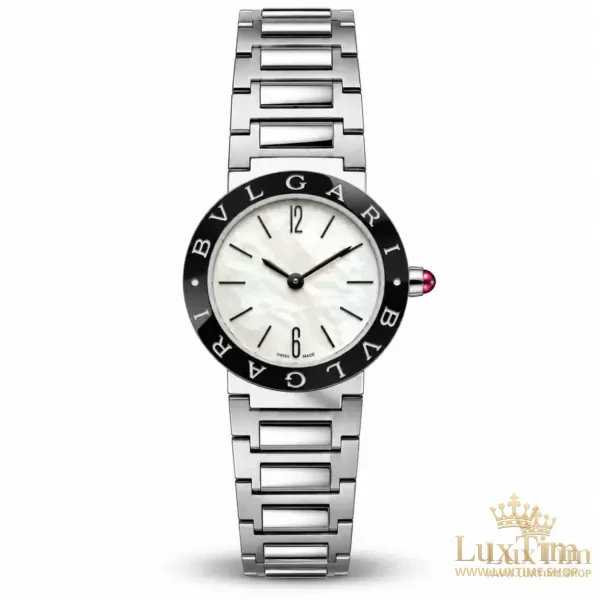 Bvlgari Bvlgari Montre Cadran Nacré Acier Lunette Noire – vue 1