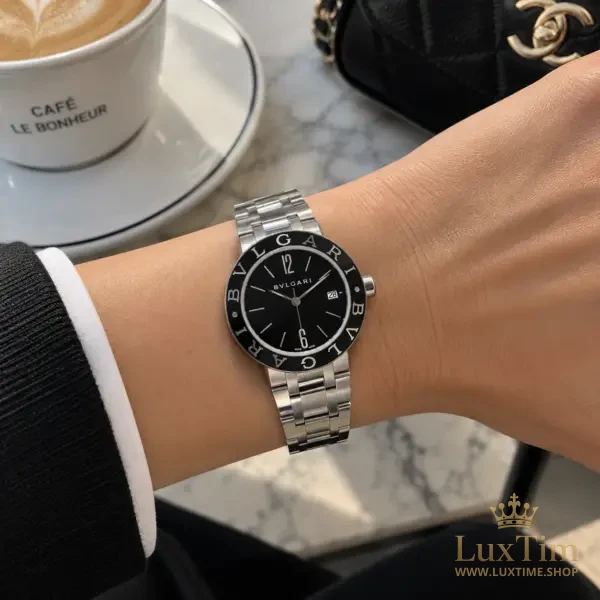 Bvlgari Montre Quartz 23 mm BB23SS Cadran Noir – vue 2