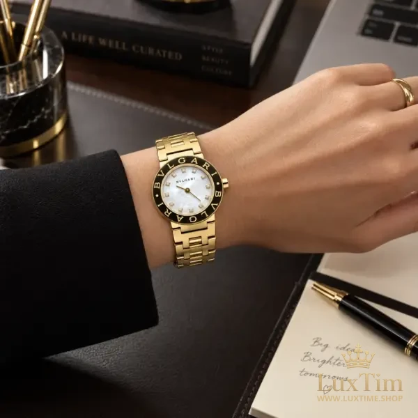 Bvlgari Bvlgari Montre Cadran Nacré Or jaune Sertie – vue 2