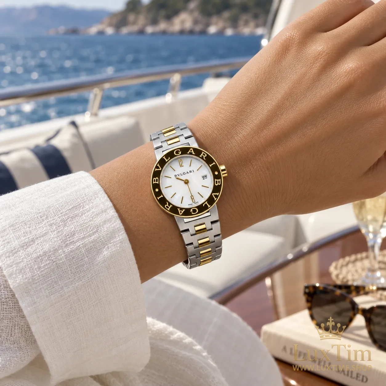 Bvlgari Bvlgari Montre Bicolore Cadran Nacré Acier / Or rose
