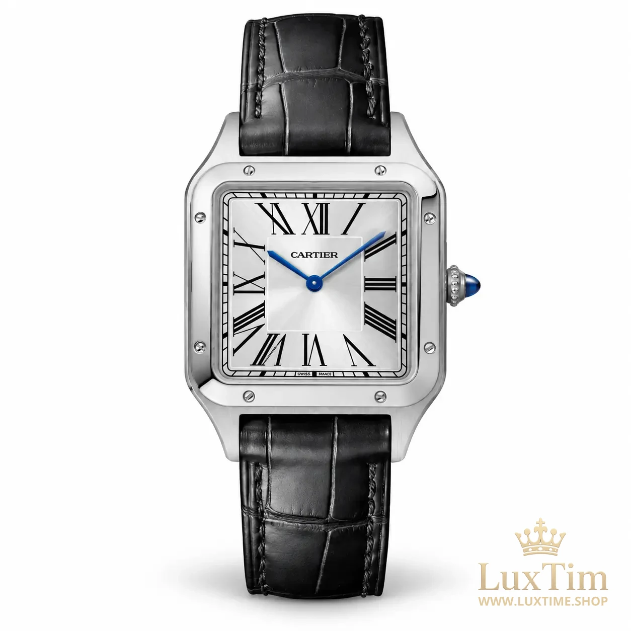 Cartier Santos-Dumont Montre Quartz 38 × 27.5 mm WSSA0023 Cadran Argenté