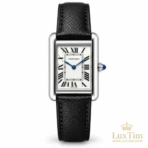 Cartier Tank Montre Quartz WSTA0060 Bracelet Cuir Noir
