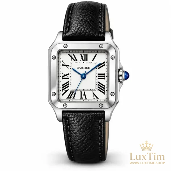 Cartier Santos-Dumont Montre Quartz 27 × 38 mm WSSA0023 Cadran Argenté