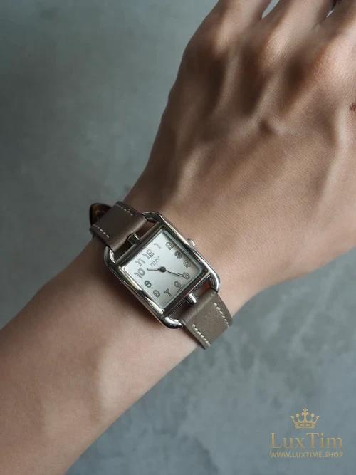 Hermès Cape Cod Montre Cadran Blanc Acier