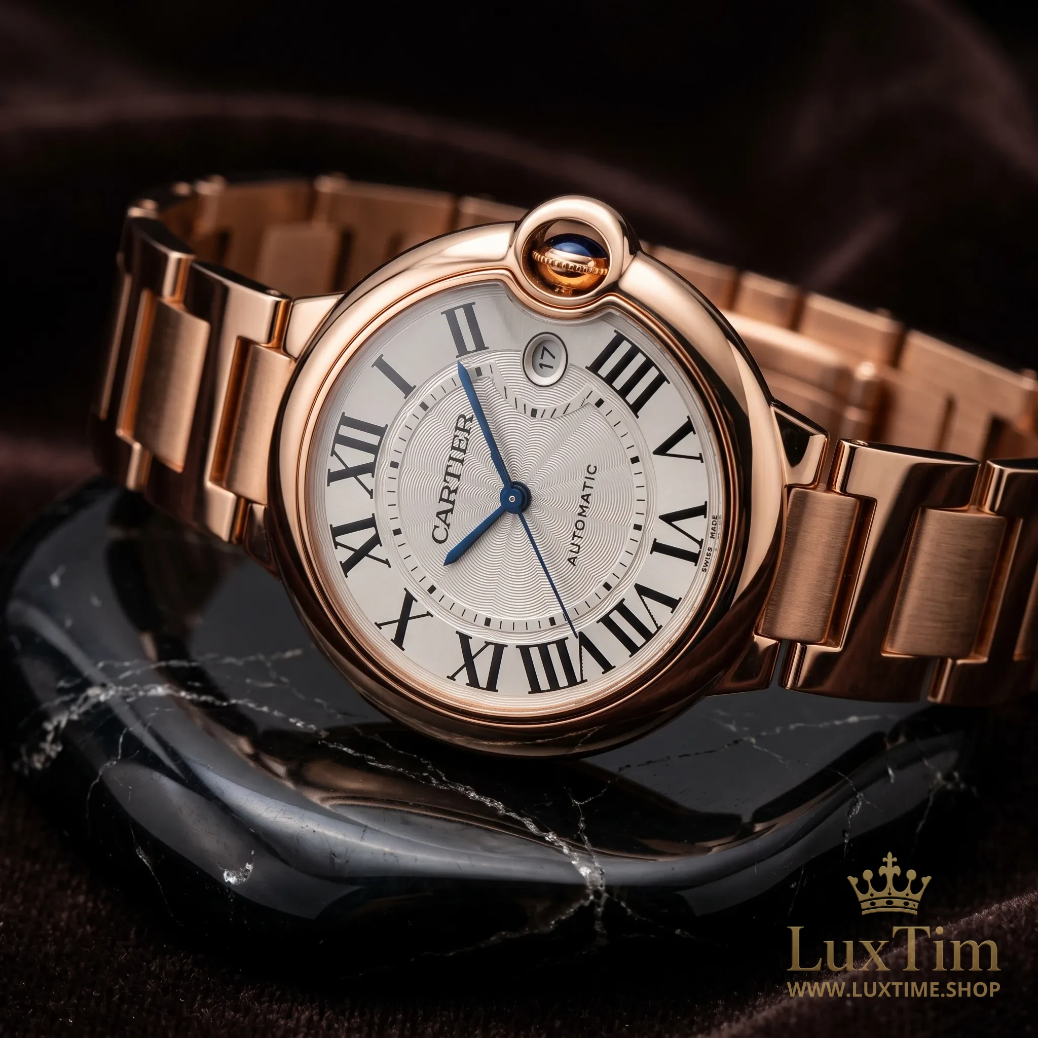 Cartier Ballon Bleu de Cartier Montre Automatique 33 × 35 mm Cadran Argenté