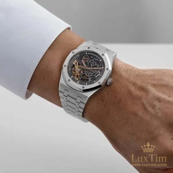 Audemars Piguet Royal Oak Double Balancier Squelette Montre Automatique 41 mm 15407ST Cadran Gris – vue 2