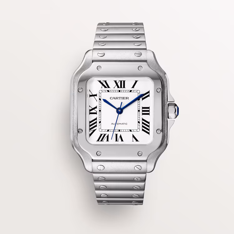 Cartier Santos Montre Automatique WSSA0029 Cadran Argenté
