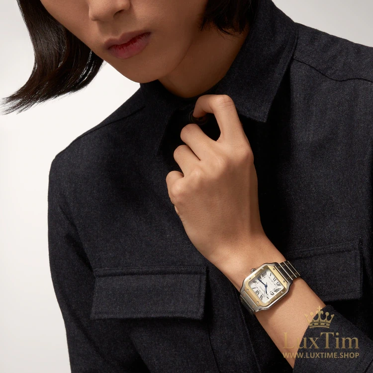 Cartier Santos Montre Automatique 36 mm W2SA0009 Cadran Argenté
