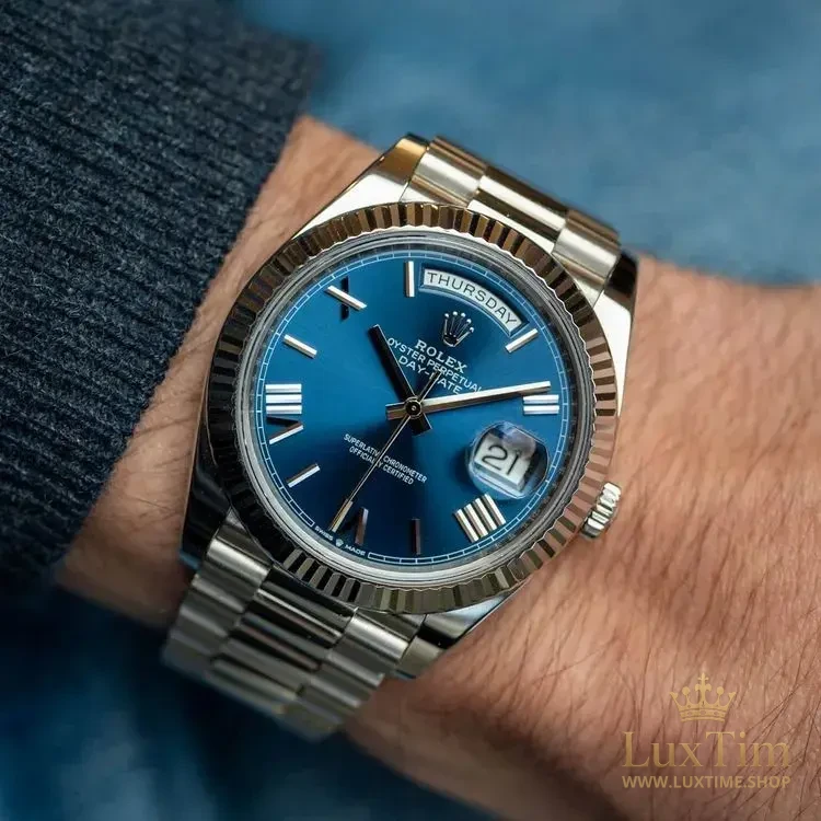 Rolex Day-Date Montre Automatique 40 mm 228239 Cadran Bleu