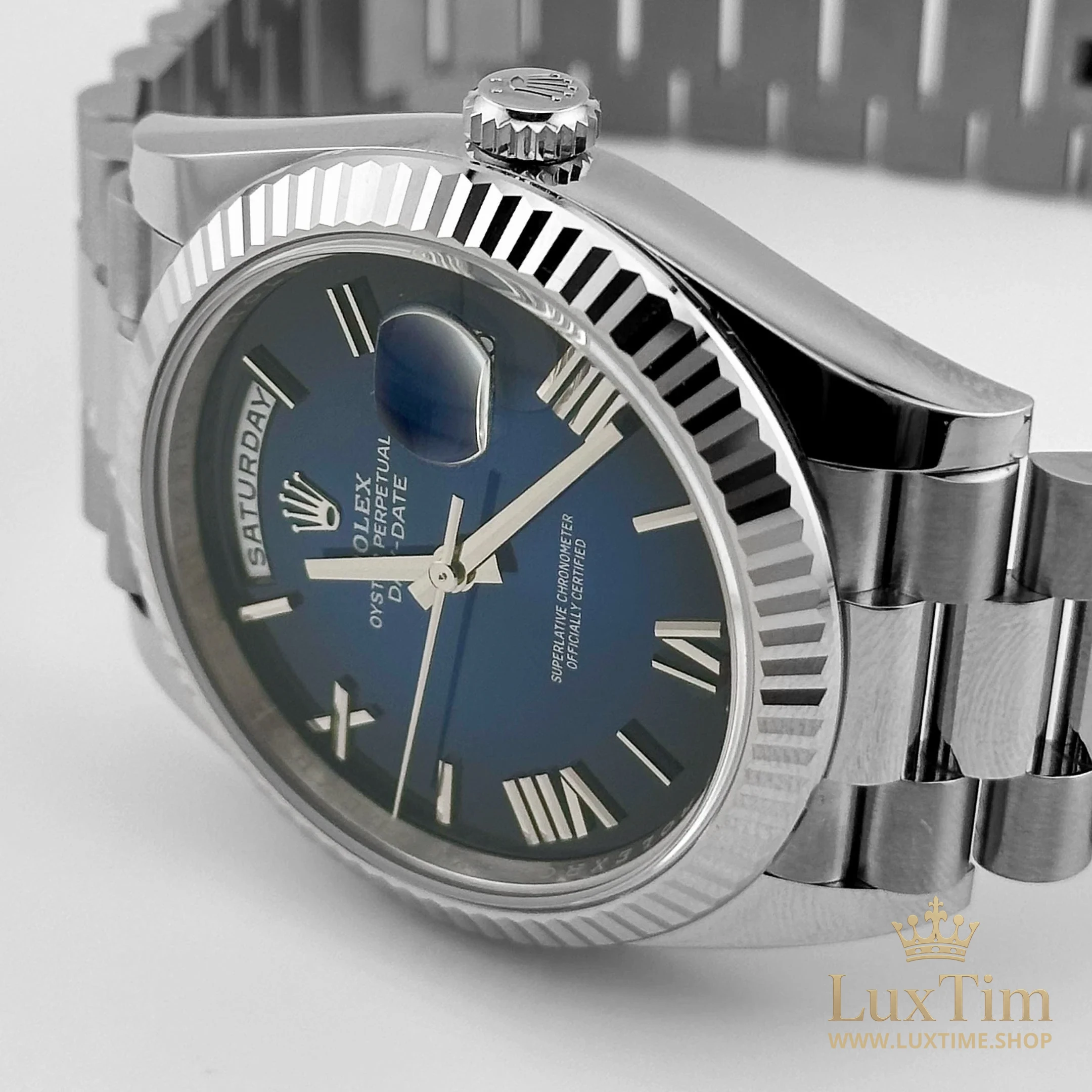 Rolex Day-Date Montre Automatique 40 mm 128239 Cadran Bleu