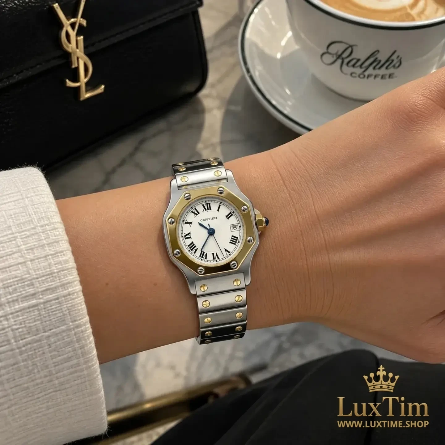 Cartier Santos Montre Automatique 29 mm Cadran Blanc